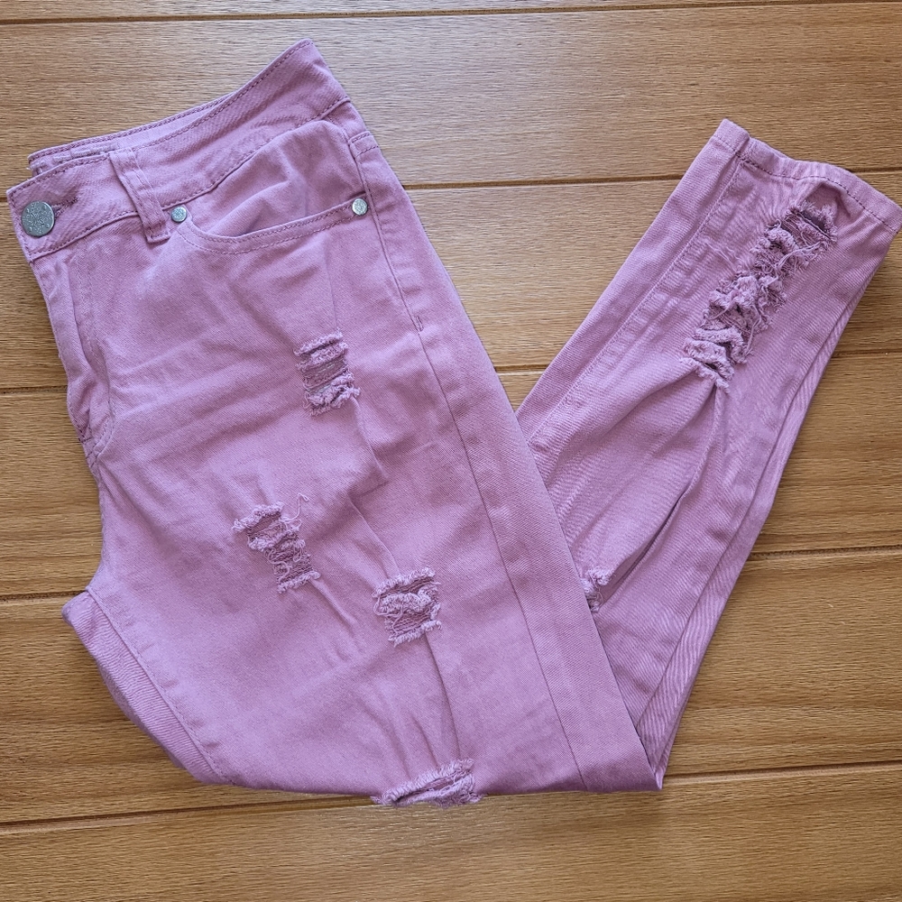 Tag Blue Distressed Stretchy‎ Jeans - Size 9/10